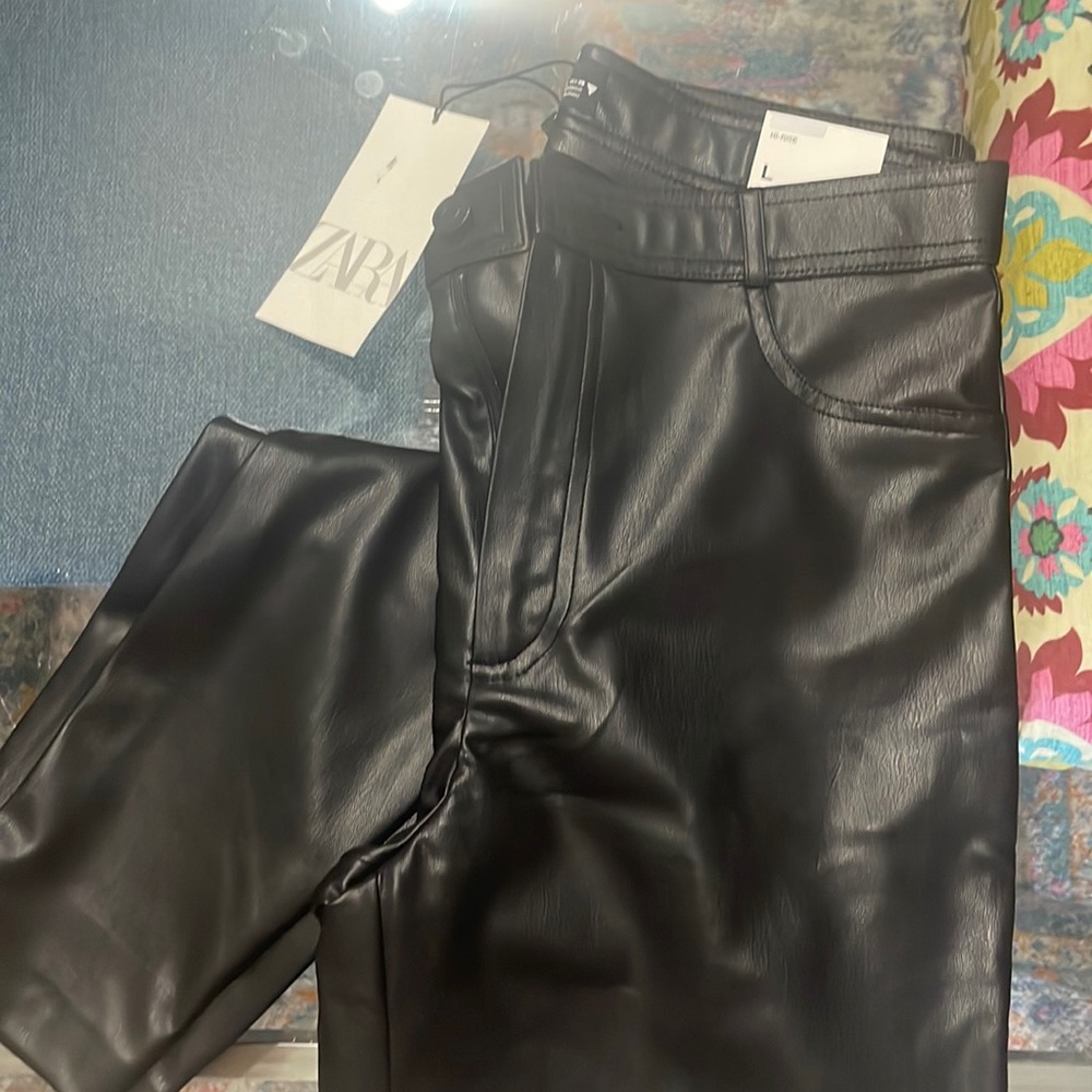 Zara leather pants